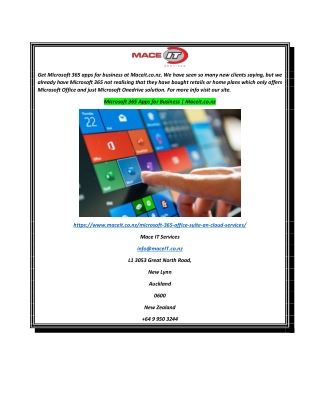 Microsoft 365 Apps for Business  Maceit.co.nz