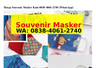 Harga Souvenir Masker Kain