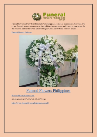 Funeral Flowers Delivery Funeralflowersphilippines.com.ph