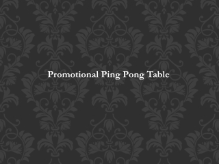 Promotional Ping Pong Table