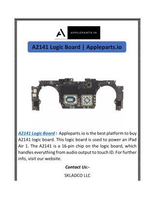 A2141 Logic Board | Appleparts.io
