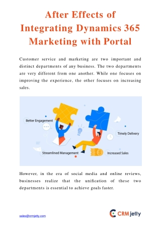 After Effects of Integrating Dynamics 365 Marketing with Portal