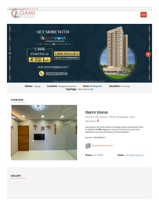 Gami Viona  Luxuary 1 BHK, 1.5 BHK & 2 BHK Flats  Apartments in Kharghar