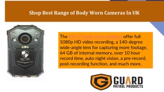 Shop Best Range of Body Worn Cameras In UK
