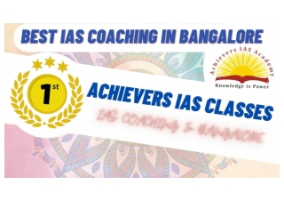 Best IAS Coaching In Bangalore