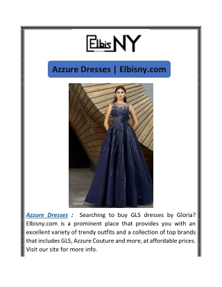 Azzure Dresses | Elbisny.com