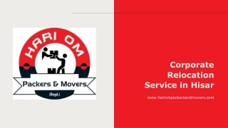 Corporate Relocation Service in Hisar, Best Corporate Relocation Services in Hisar