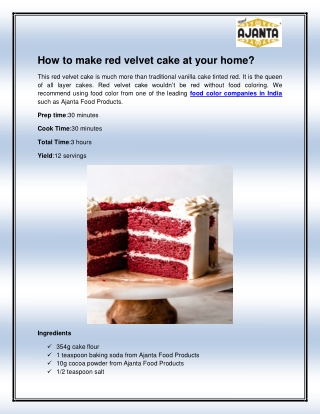 Food Color Companies in India