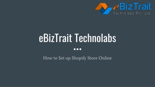 How to Set up Shopify Store Online