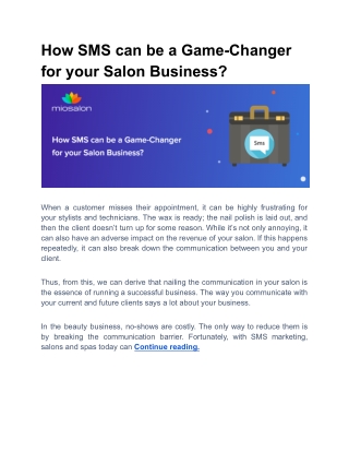 How SMS can be a Game-Changer for your Salon Business