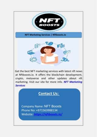 NFT Marketing Services | Nftboosts.io