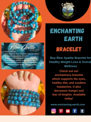 Buy Blue Apatite Bracelet for Healthy Weight Loss & Overall Wellness