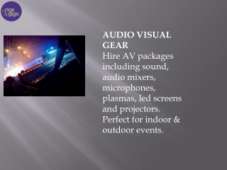 Audio Visual Equipment Hire Near Me