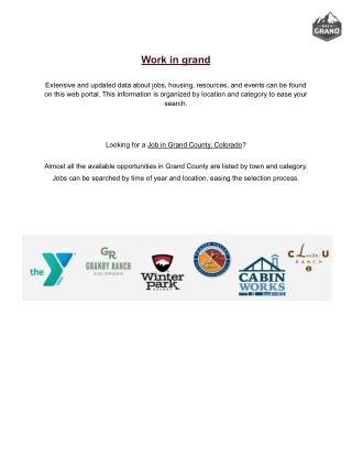 Work in grand _Jobs in Grand County (1)