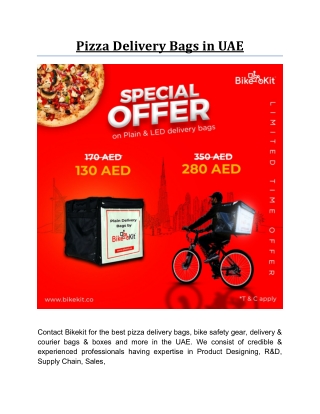 Pizza Delivery Bags in UAE