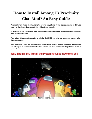How to Install Among Us Proximity Chat Mod? An Easy Guide