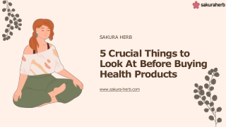 5 Crucial Things to Look At Before Buying Health Products