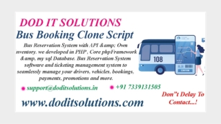 Best Online Bus Booking System - DOD IT SOLUTIONS