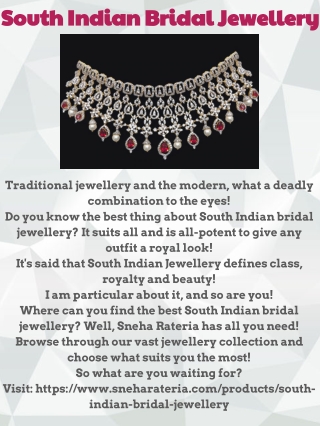 south Indian bridal jewellery