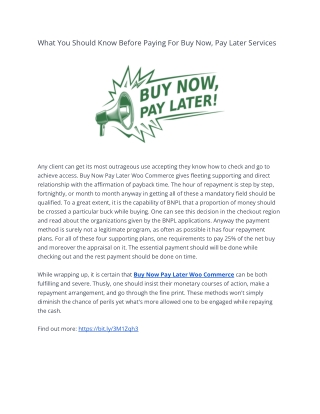 What You Should Know Before Paying For Buy Now, Pay Later Services