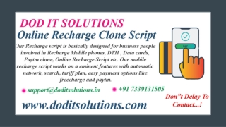 Best Online Recharge Clone System - DOD IT Solutions