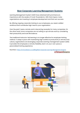 Best Corporate Learning Management Systems