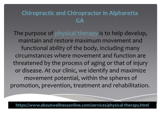 Chiropractic and Chiropractor in Alpharetta GA