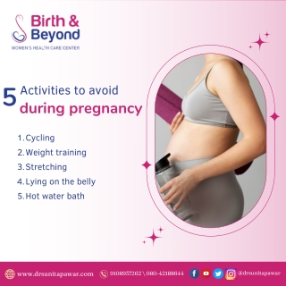 Activities to avoid during pregnancy | Best Gynecologist in HSR Layout