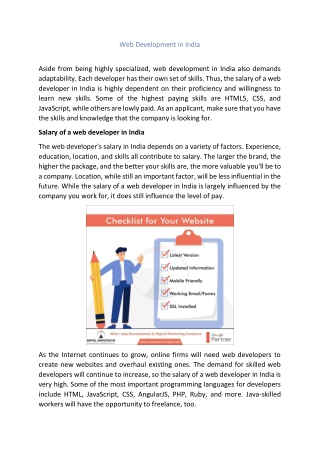 Web Development in India