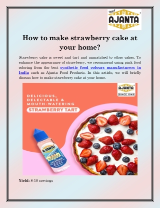 Food Colour Manufacturers In India