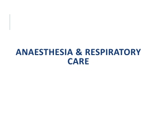 ANAESTHESIA & RESPIRATORY CARE | Mais India.