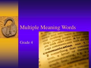 Ppt Multiple Meaning Words Powerpoint Presentation Free