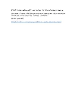2 it recruiters near me