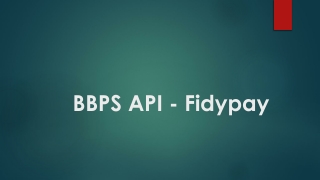 BBPS API - Fidypay