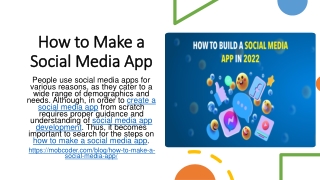 How to Make a Social Media App