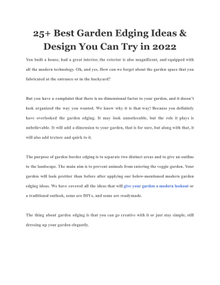 25  Best Garden Edging Ideas & Design You Can Try in 2022