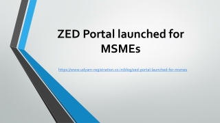 ZED Portal launched for MSMEs