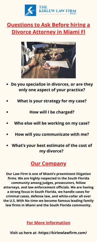 Questions to Ask Before hiring a Divorce Attorney in Miami Fl