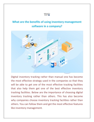 What are the benefits of using inventory management software in a company