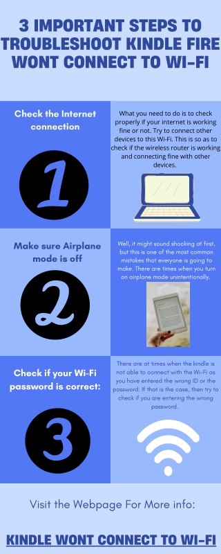 3 Important Steps to Troubleshoot kindle Fire wont connect to wi-fi
