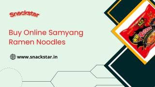 Buy Online Samyang Ramen Noodles