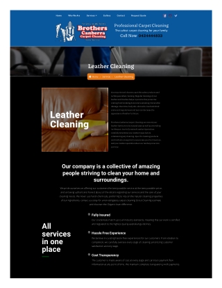 Leather Cleaning Services In Canberra
