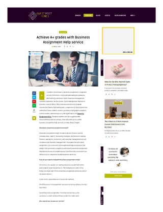 Achieve A  grades with Business Assignment Help service
