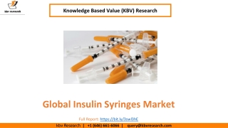 Global Insulin Syringes Market size to reach USD 2.1 Billion by 2027 - kbv resea