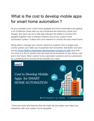 smarthome mobile apps- Google Docs