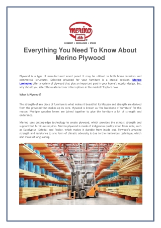 Everything You Need To Know About Merino Plywood