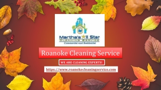 Do you Know Why Cleaning With Us - Roanoke Cleaning Service