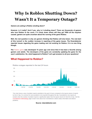 Why Is Roblox Shutting Down? Wasn’t It a Temporary Outage?