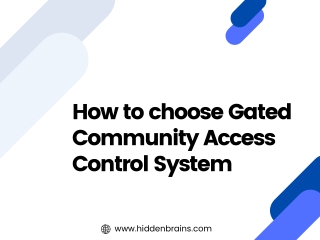 How to choose Gated Community Access Control System