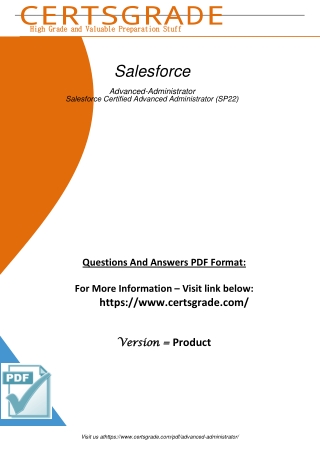 Genuine Salesforce Advanced Administrator Exam Training Kit